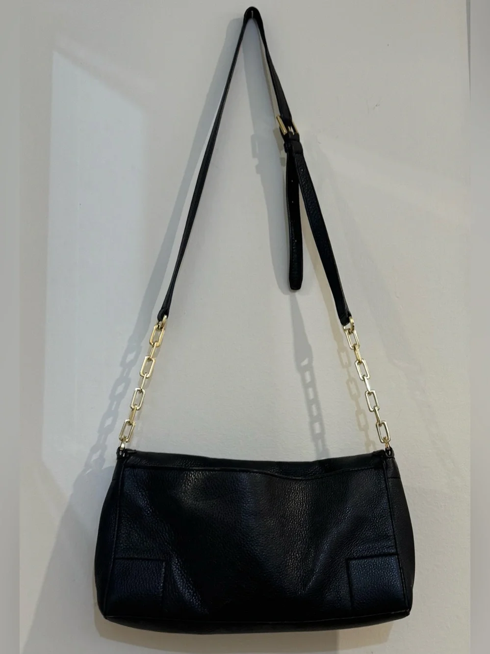 Tory Burch Black Leather Crossbody Bag - Gold Hardware